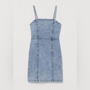 NWOT Denim fitted dress - pale blue
